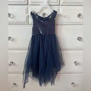 Elegant Navy Blue Kids Dress